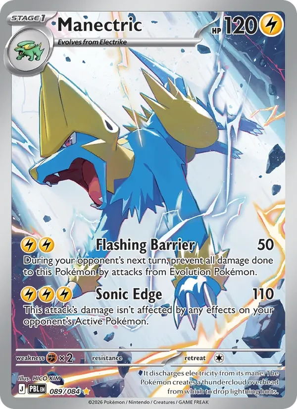 Manectric 089/084 Pitch Black Pokémon card, Illustration Rare, front scan