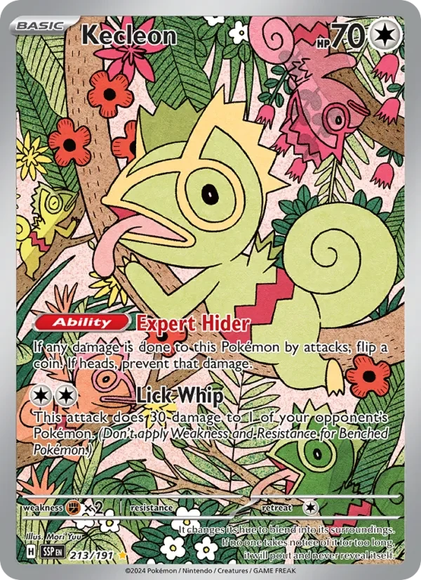 Kecleon 213/191 Surging Sparks Pokémon card, Illustration Rare, front scan