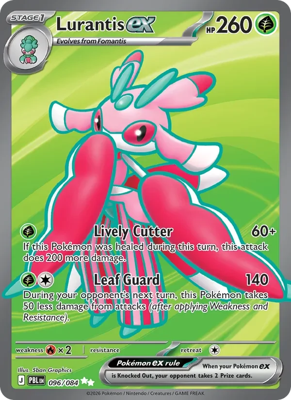 Lurantis ex 096/084 Pitch Black Pokémon card, Ultra Rare, front scan