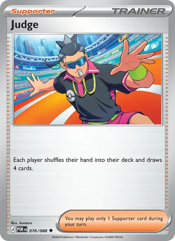 Judge 076/088 Perfect Order Pokémon card, Uncommon, front scan