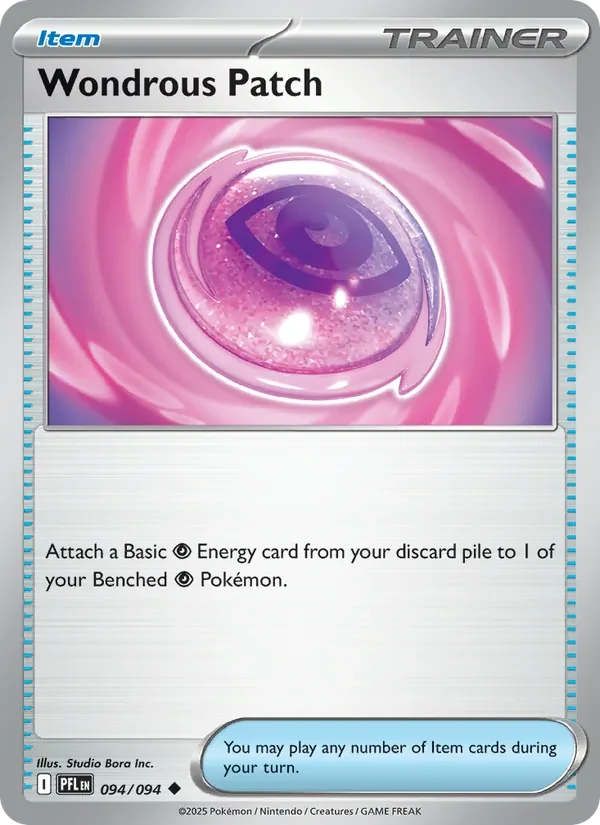 Wondrous Patch 094/094 Phantasmal Flames Pokémon card, Uncommon, front scan