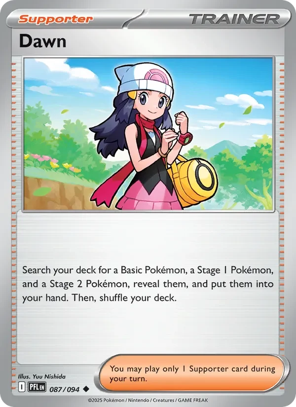 Dawn 087/094 Phantasmal Flames Pokémon card, Uncommon, front scan