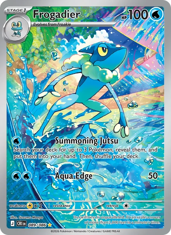 Frogadier 089/086 Chaos Rising Pokémon card, Illustration Rare, front scan