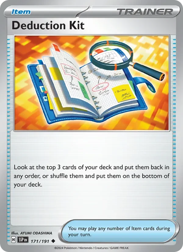 Deduction Kit 171/191 Surging Sparks Pokémon card, Uncommon, front scan