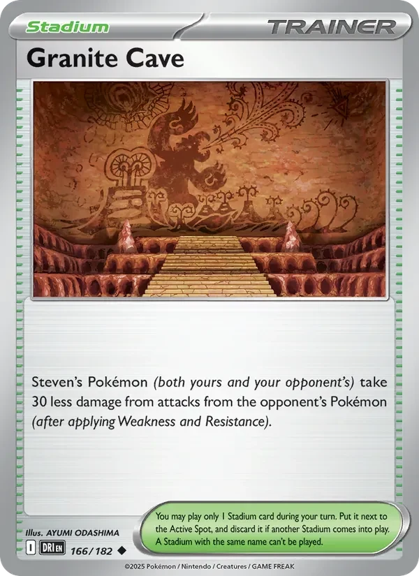 Granite Cave 166/182 Destined Rivals Pokémon card, Uncommon, front scan
