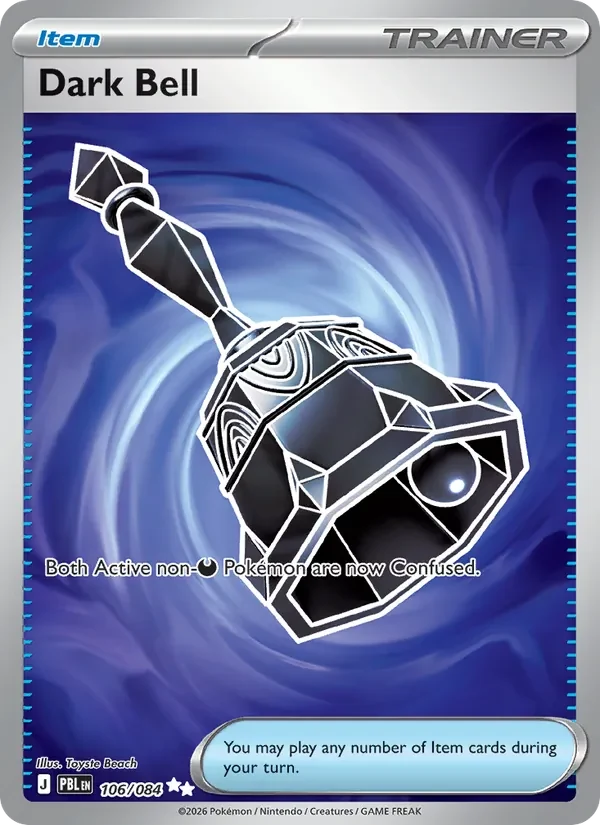 Dark Bell 106/084 Pitch Black Pokémon card, Ultra Rare, front scan