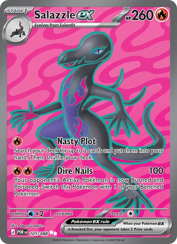 Salazzle ex 101/088 Perfect Order Pokémon card, Ultra Rare, front scan