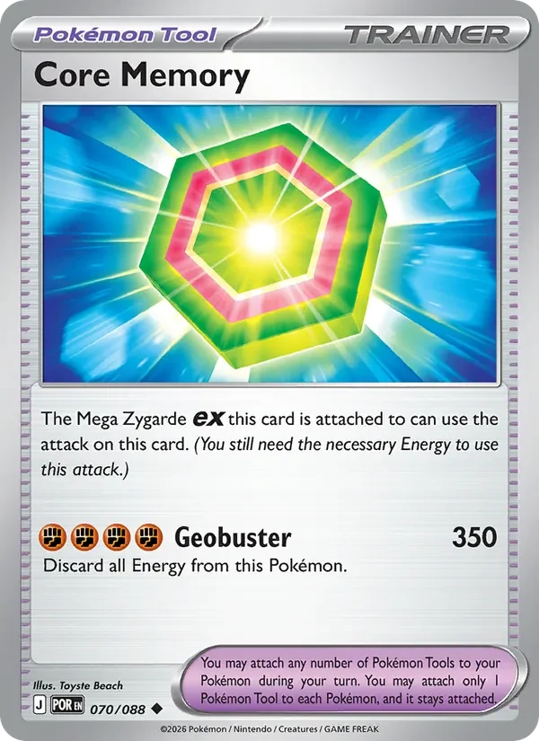 Core Memory 070/088 Perfect Order Pokémon card, Uncommon, front scan