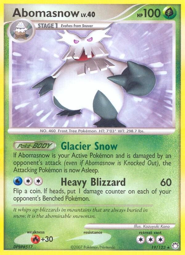 PSA 10 Abomasnow Mysterious Treasures graded Pokémon card