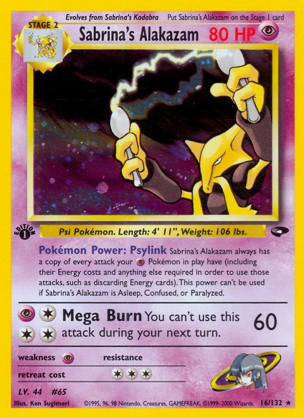 PSA 10 Sabrina's Alakazam Gym Challenge graded Pokémon card