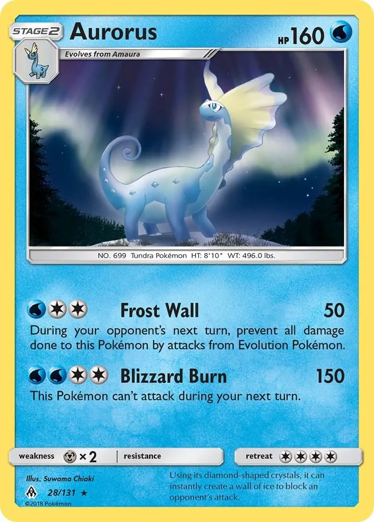 PSA 10 Aurorus Forbidden Light graded Pokémon card