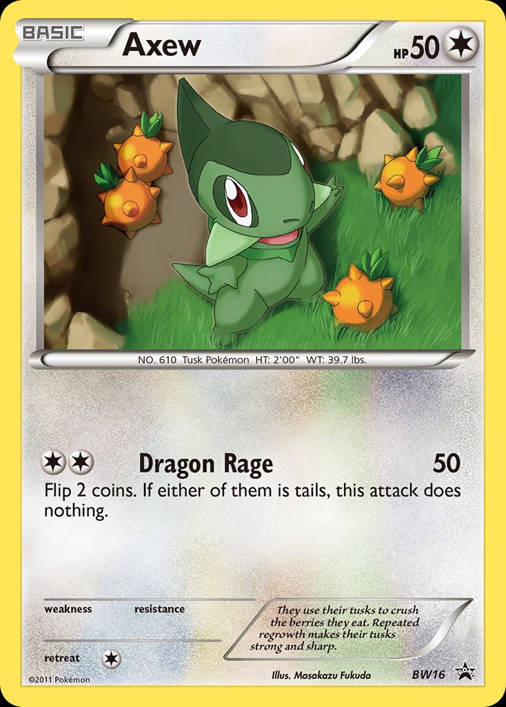 PSA 10 Axew BW Black Star Promos graded Pokémon card