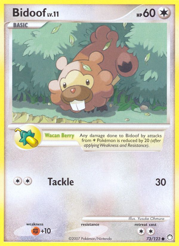 PSA 10 Bidoof Mysterious Treasures graded Pokémon card