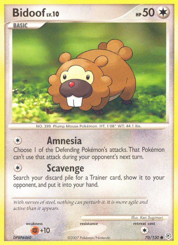 PSA 10 Bidoof Great Encounters graded Pokémon card