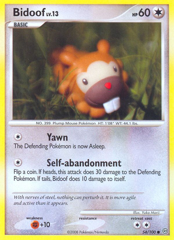 PSA 10 Bidoof Stormfront graded Pokémon card