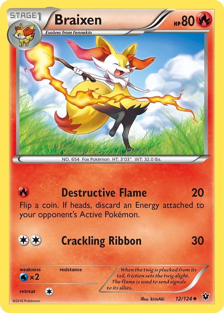 PSA 10 Braixen Fates Collide graded Pokémon card