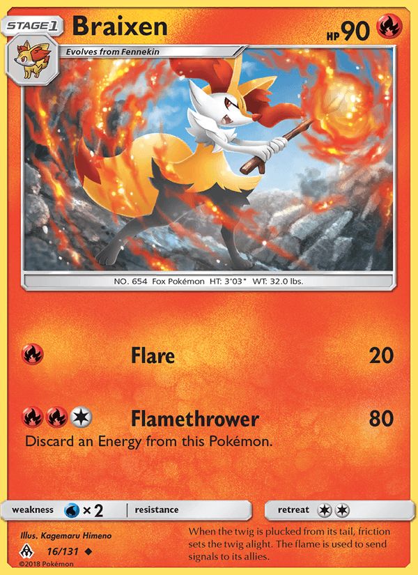 PSA 10 Braixen Forbidden Light graded Pokémon card