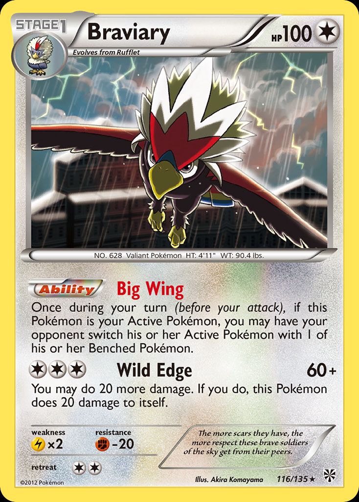 PSA 10 Braviary Plasma Storm graded Pokémon card