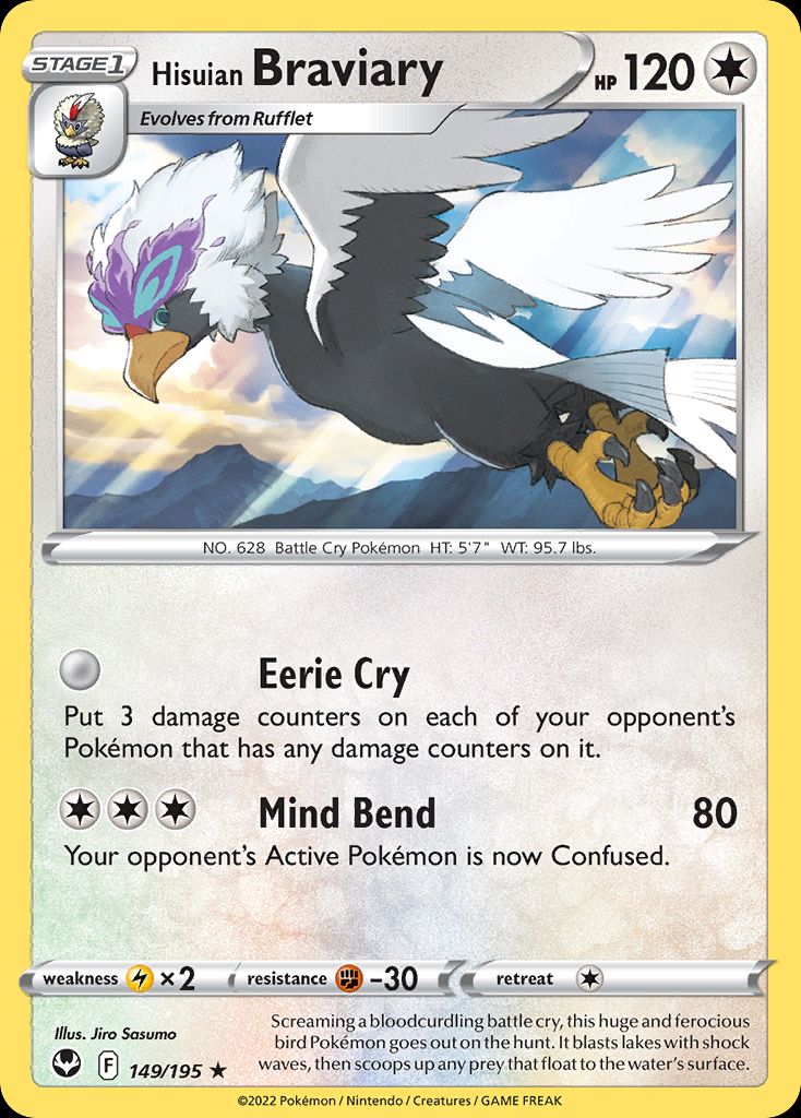 PSA 10 Braviary Astral Radiance graded Pokémon card