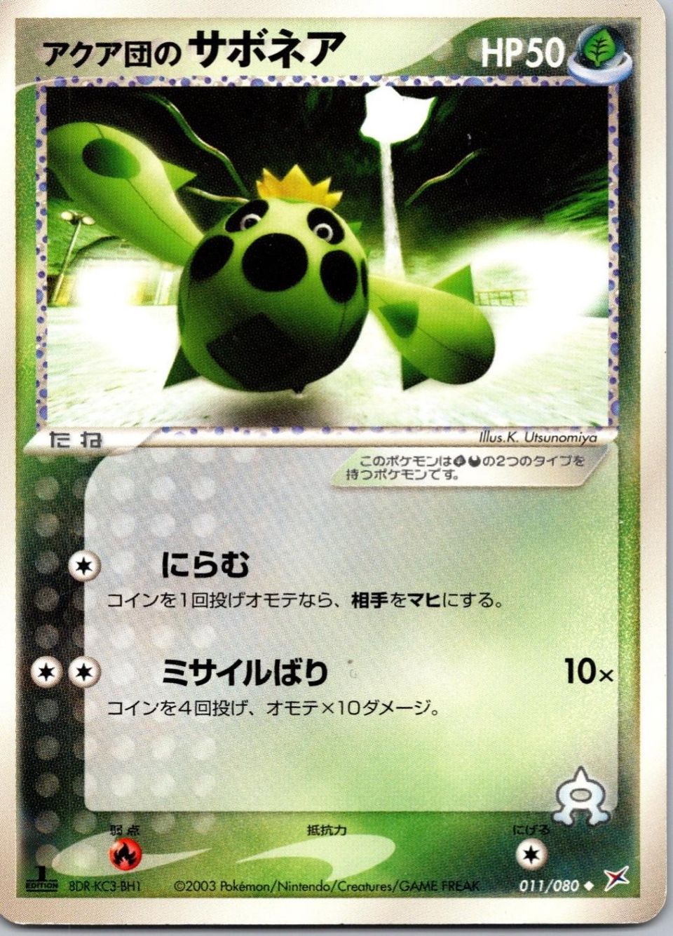 PSA 10 Cacnea EX Team Magma vs Team Aqua graded Pokémon card