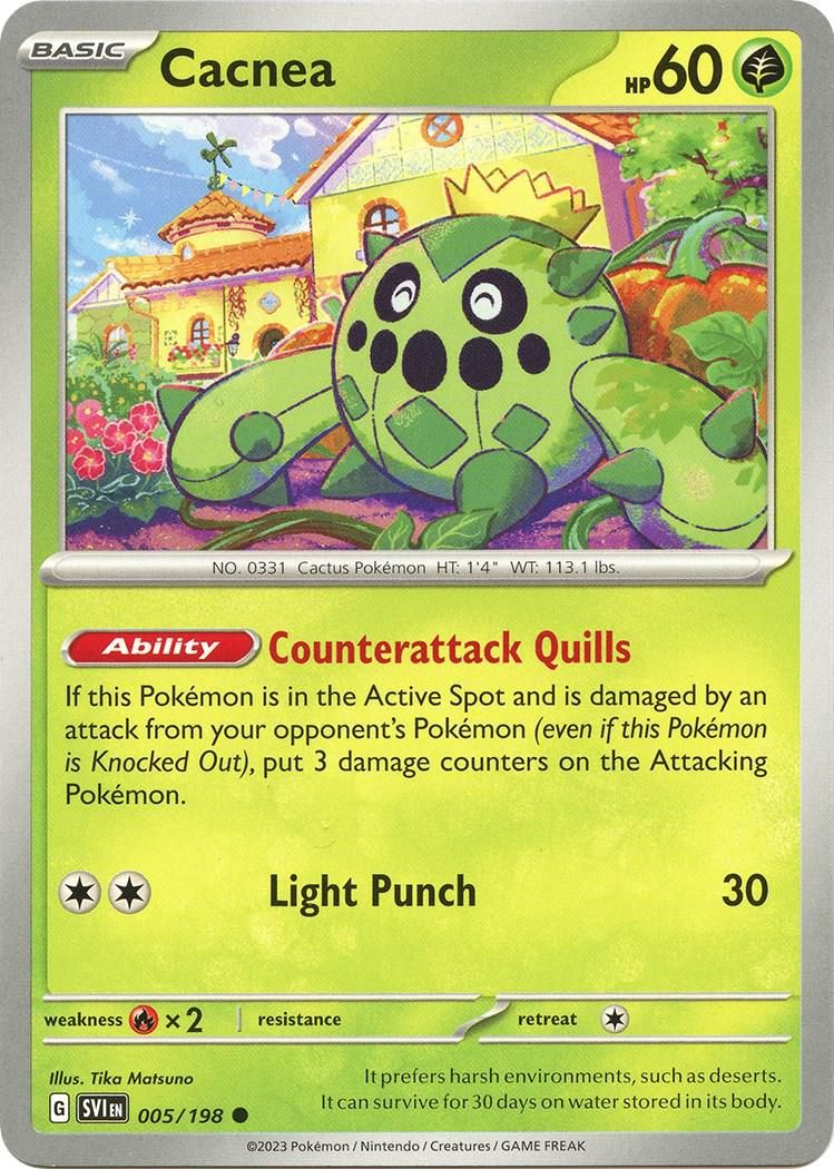 PSA 10 Cacnea Scarlet & Violet graded Pokémon card