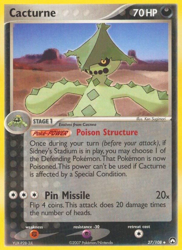 PSA 10 Cacturne Power Keepers graded Pokémon card