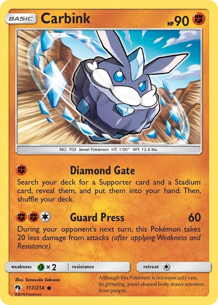 PSA 10 Carbink Lost Thunder graded Pokémon card