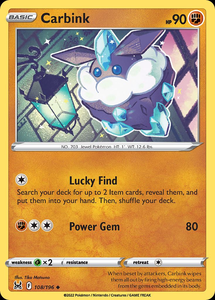 PSA 10 Carbink Silver Tempest graded Pokémon card