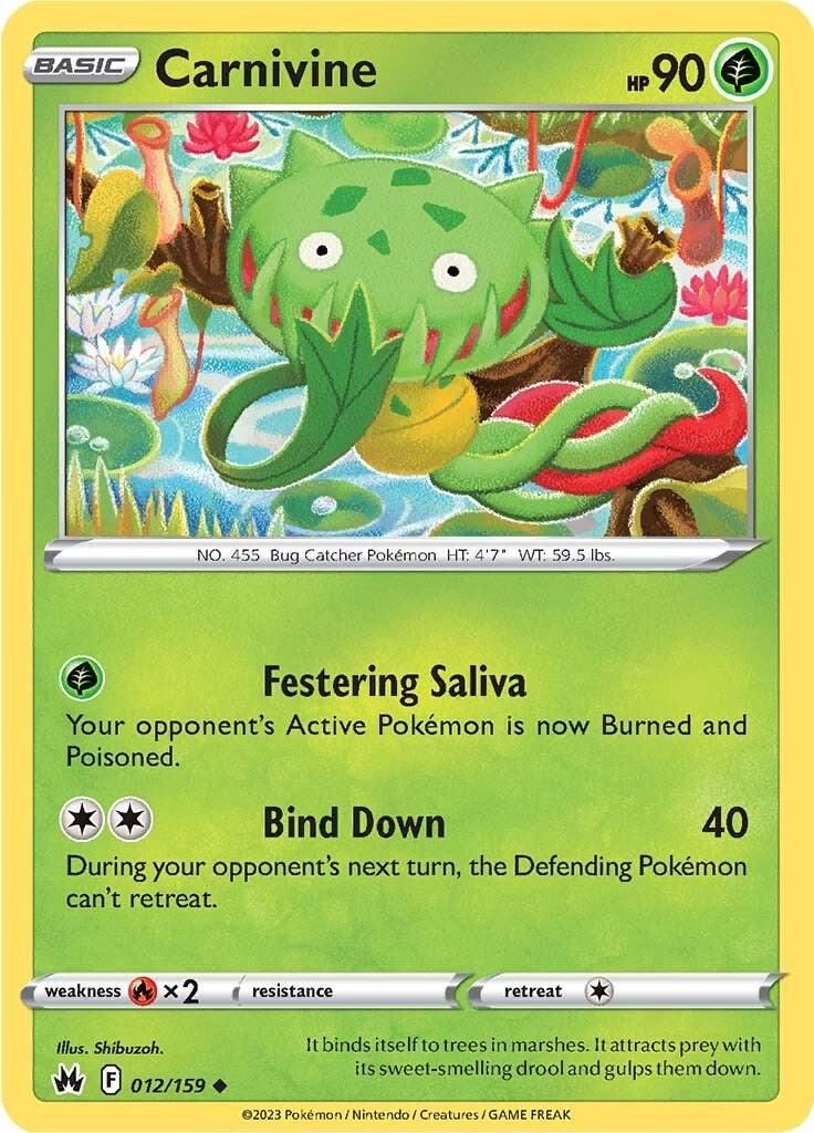 PSA 10 Carnivine Silver Tempest graded Pokémon card