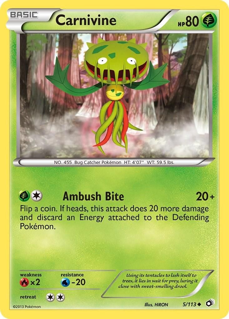 PSA 10 Carnivine Mysterious Treasures graded Pokémon card