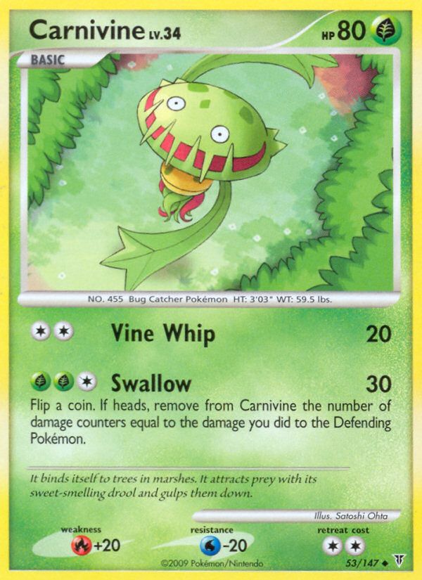 PSA 10 Carnivine HS. Unleashed graded Pokémon card