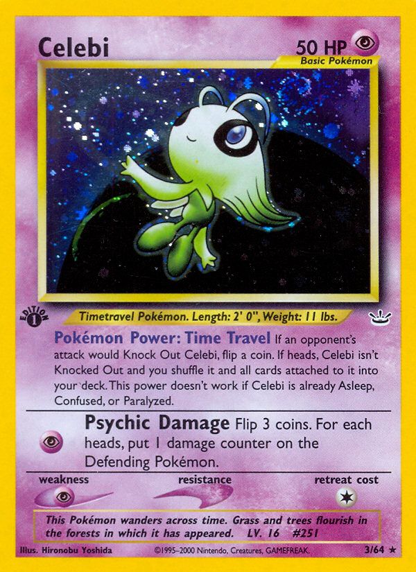 PSA 10 Celebi Neo Revelation graded Pokémon card