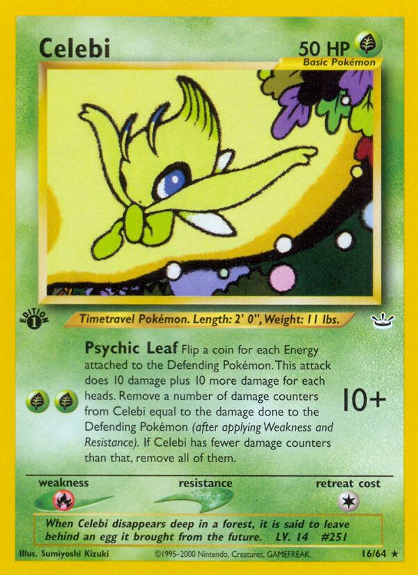 PSA 10 Celebi Neo Discovery graded Pokémon card
