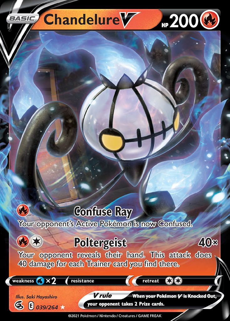 PSA 10 Chandelure Fusion Strike graded Pokémon card