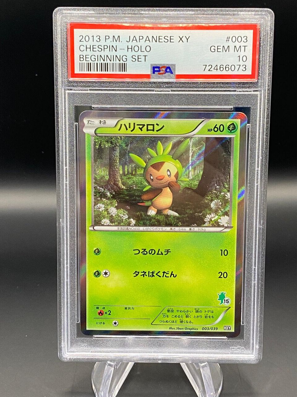 PSA 10 Chespin XY-P Promotional cards graded Pokémon card