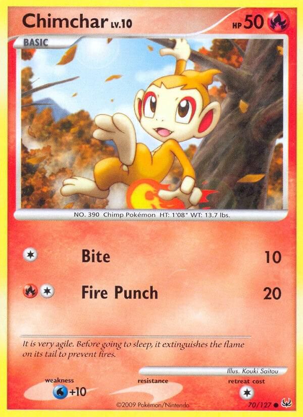 PSA 10 Chimchar Platinum graded Pokémon card