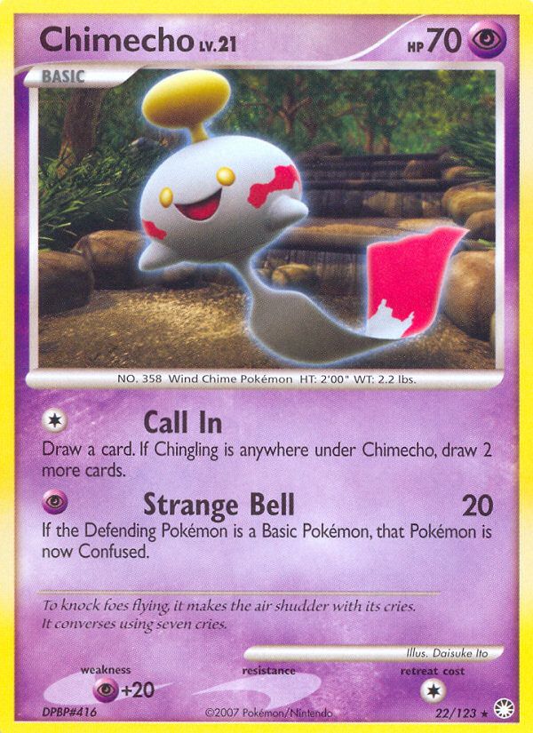 PSA 10 Chimecho Mysterious Treasures graded Pokémon card