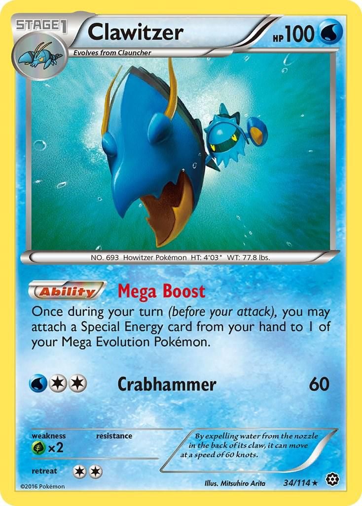 PSA 10 Clawitzer Steam Siege graded Pokémon card