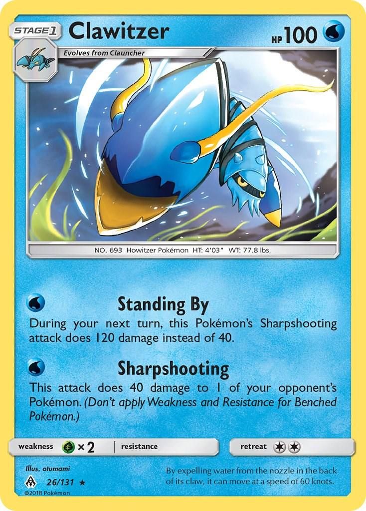 PSA 10 Clawitzer Forbidden Light graded Pokémon card