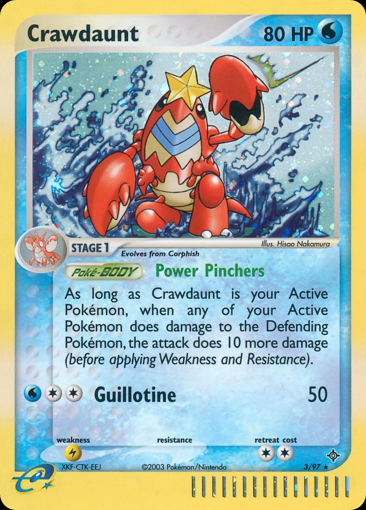 PSA 10 Crawdaunt EX Deoxys graded Pokémon card