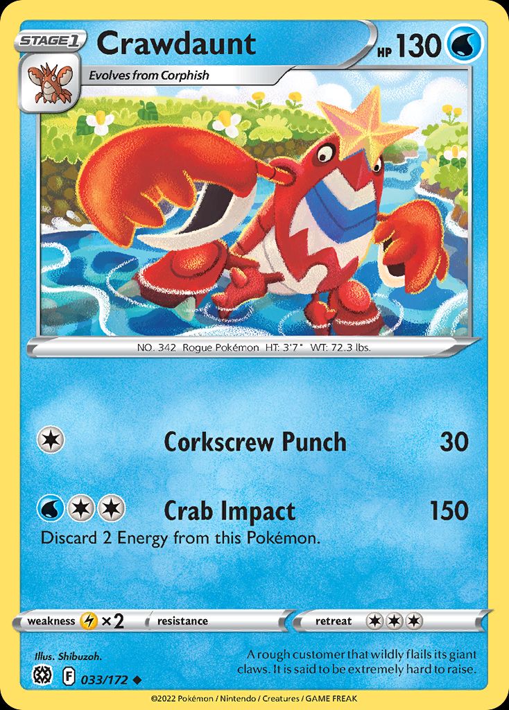 PSA 10 Crawdaunt Furious Fists graded Pokémon card