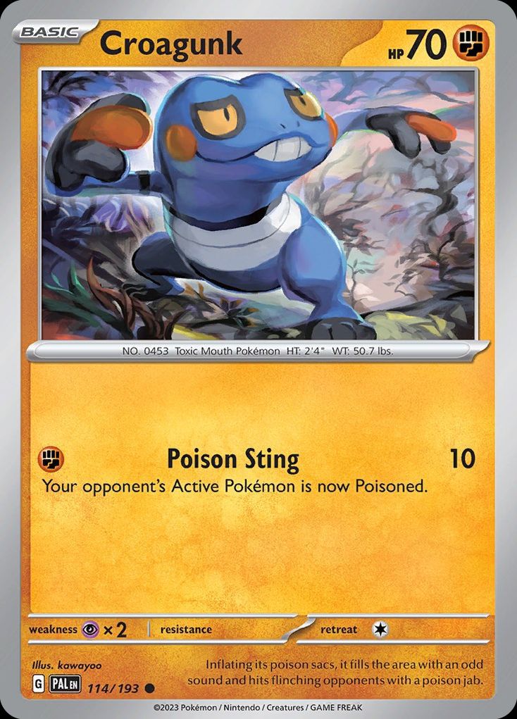 PSA 10 Croagunk Paldea Evolved graded Pokémon card