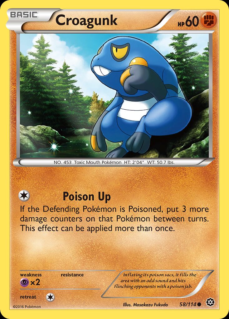 PSA 10 Croagunk Steam Siege graded Pokémon card