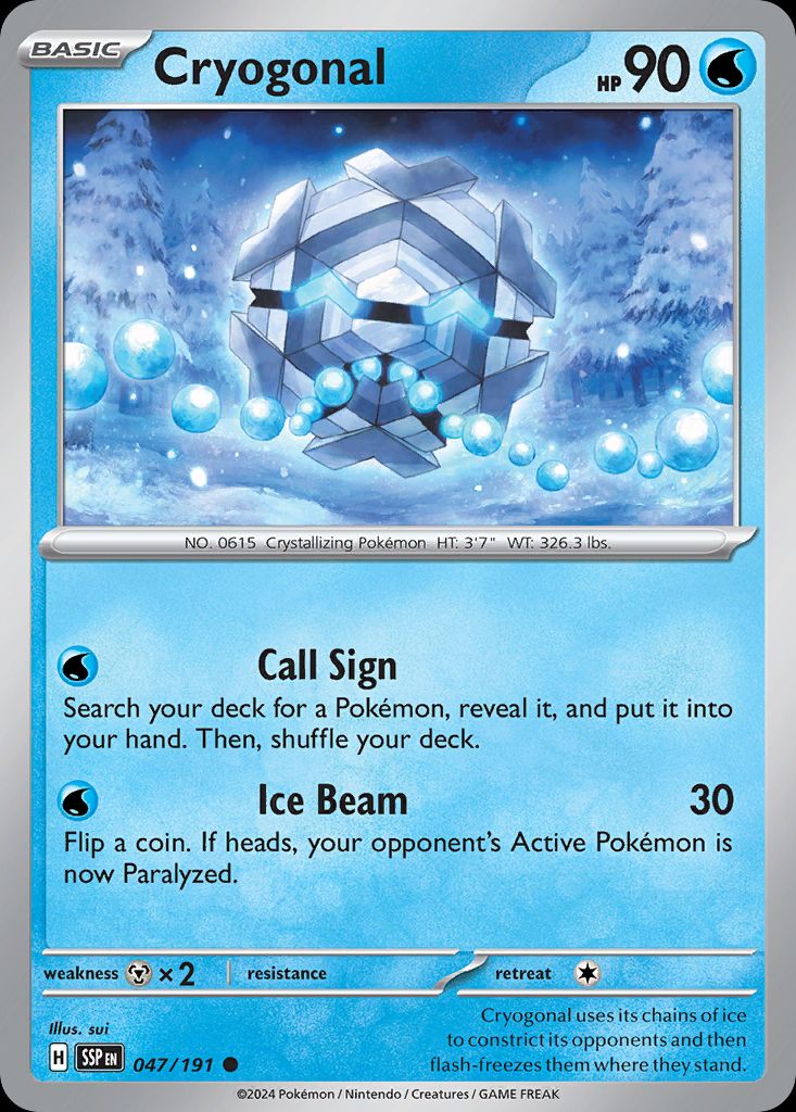 PSA 10 Cryogonal Lost Origin graded Pokémon card