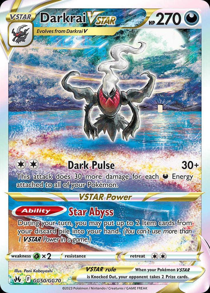 PSA 10 Darkrai Crown Zenith graded Pokémon card