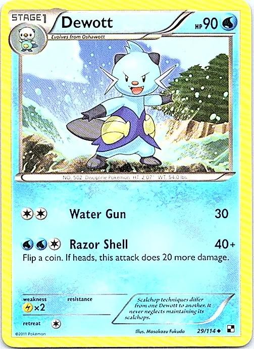 PSA 10 Dewott Black & White graded Pokémon card