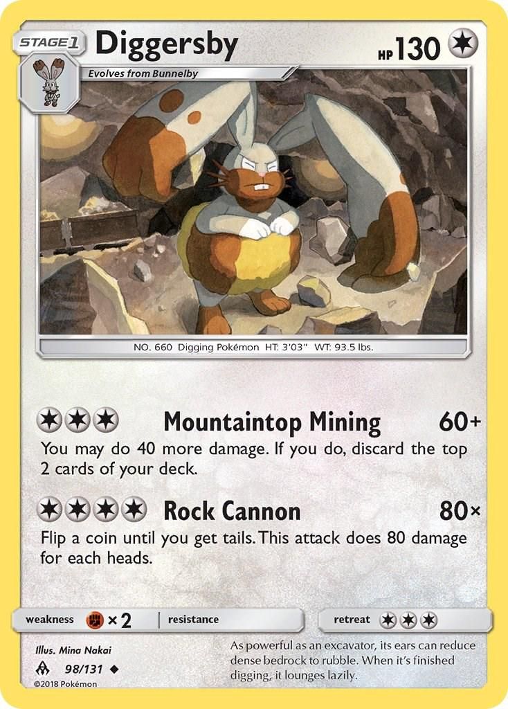 PSA 10 Diggersby Forbidden Light graded Pokémon card