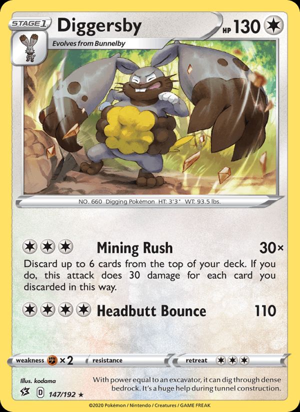 PSA 10 Diggersby Rebel Clash graded Pokémon card