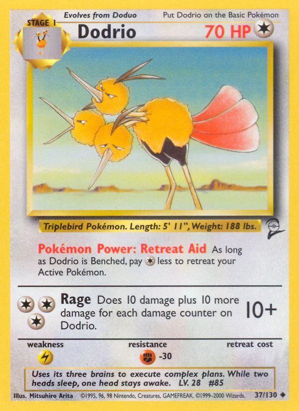 PSA 10 Dodrio Base Set 1st Edition graded Pokémon card