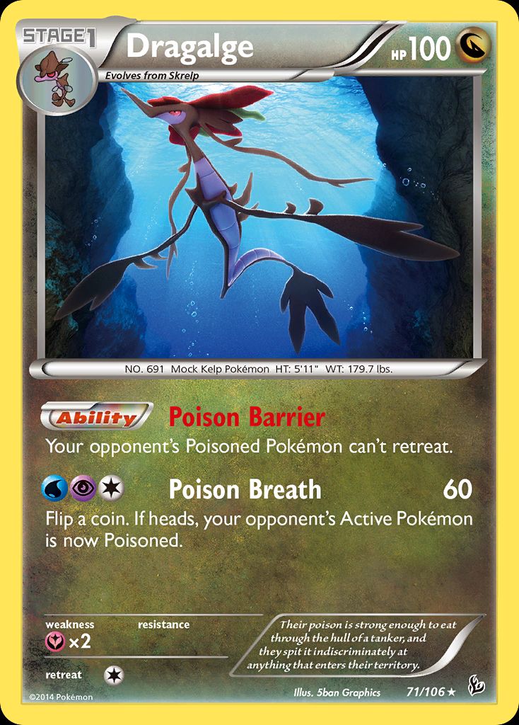 PSA 10 Dragalge XY Furious Fists graded Pokémon card